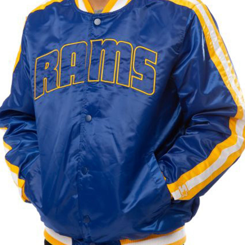 Rams Los Angeles Satin Blue Jacket