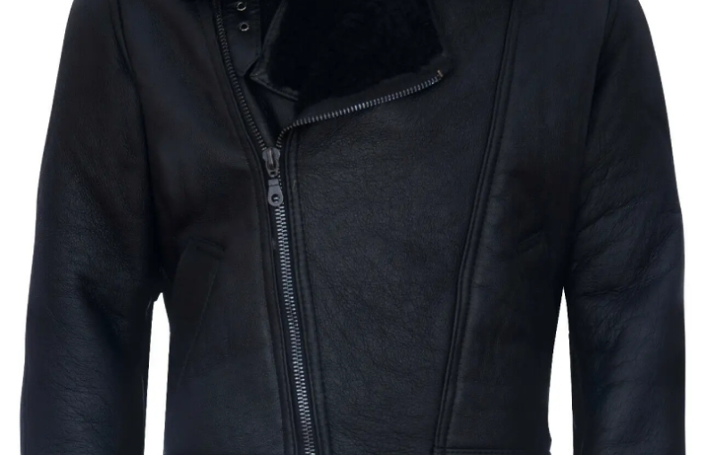 Men’s Aviator Leather Shearling Jacket