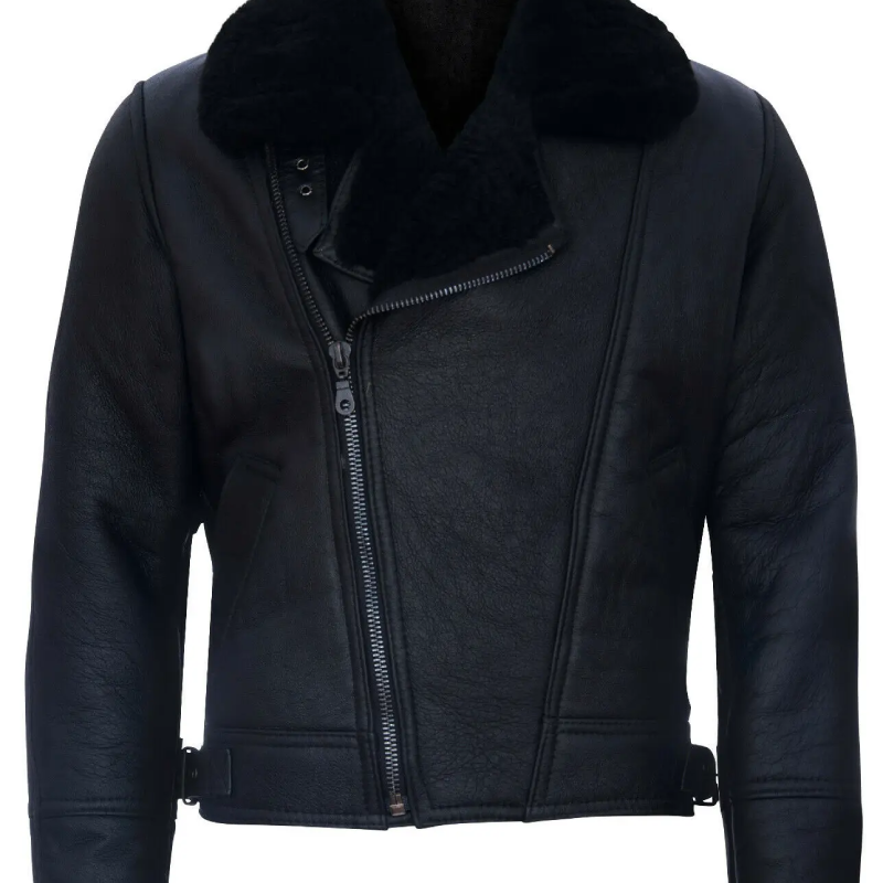 Men’s Aviator Leather Shearling Jacket