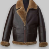 RAF Brown Shearling Jacket For Men