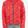 Red Bandana Puffer Jacket
