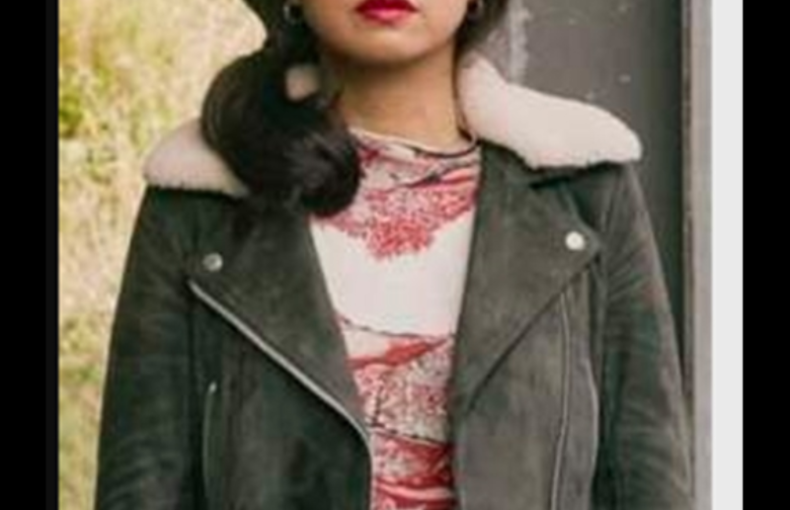 The Equalizer Season 2 Liza Lapira Grey Suede Leather Jacket