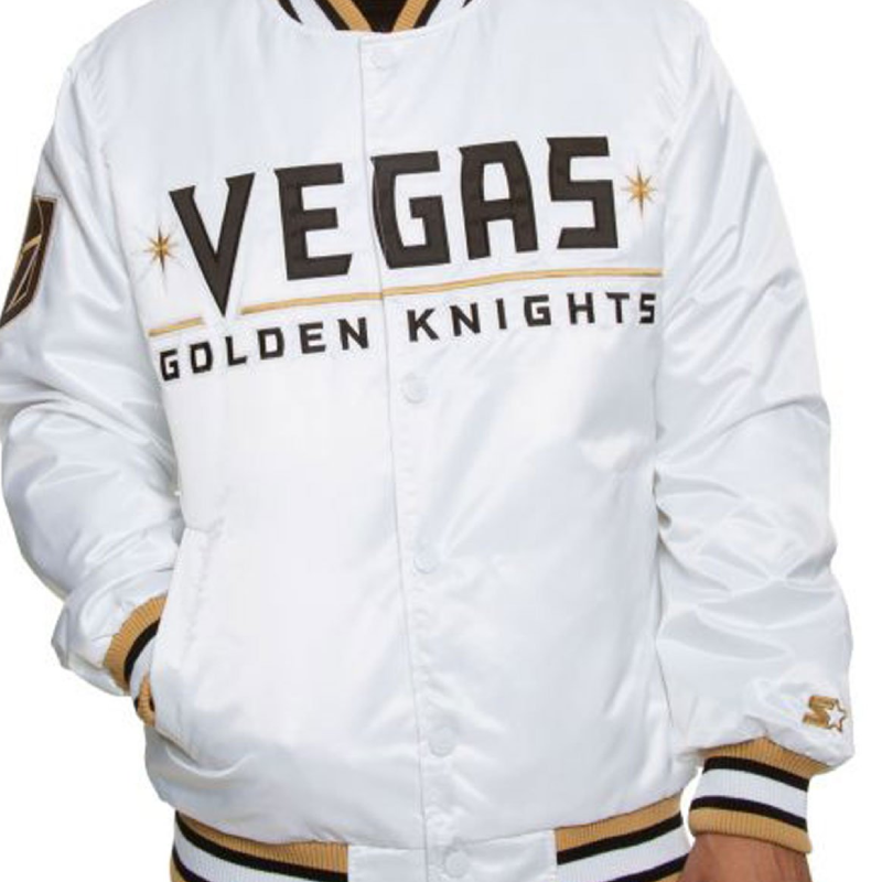 Vegas Golden Knights Satin Bomber Jacket