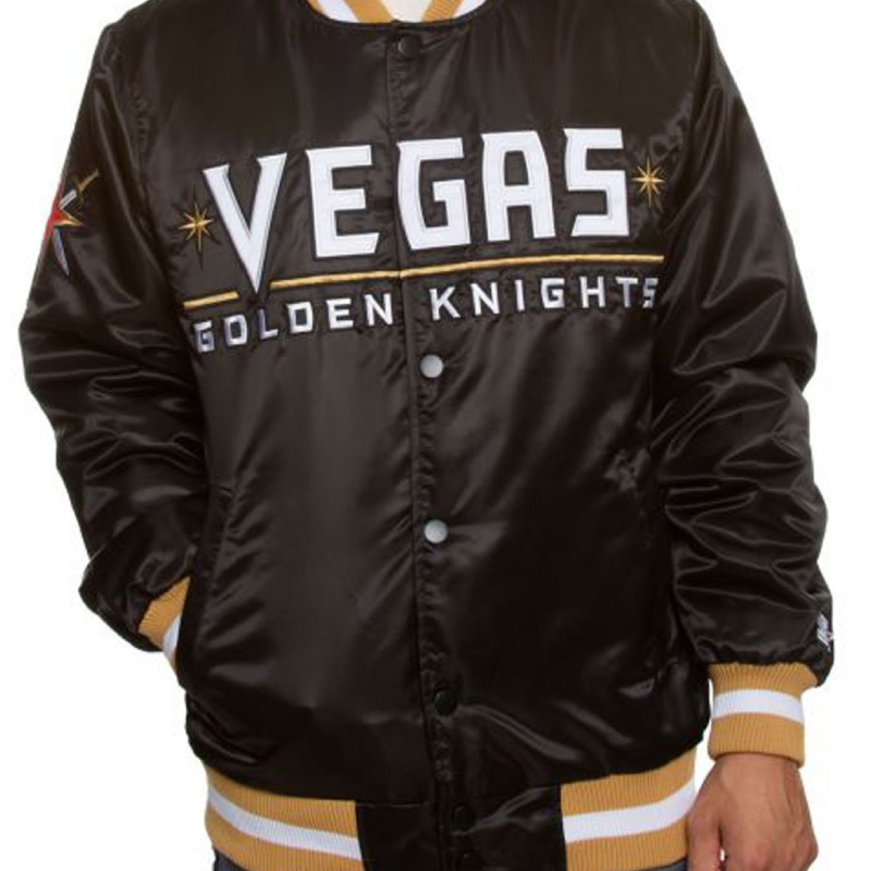 Vegas Golden Knights Satin Bomber Jacket