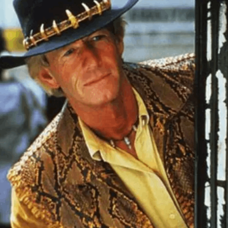 Crocodile Dundee Paul Hogan Leather Jacket