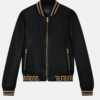 Greca Nappa Leather Bomber Jacket