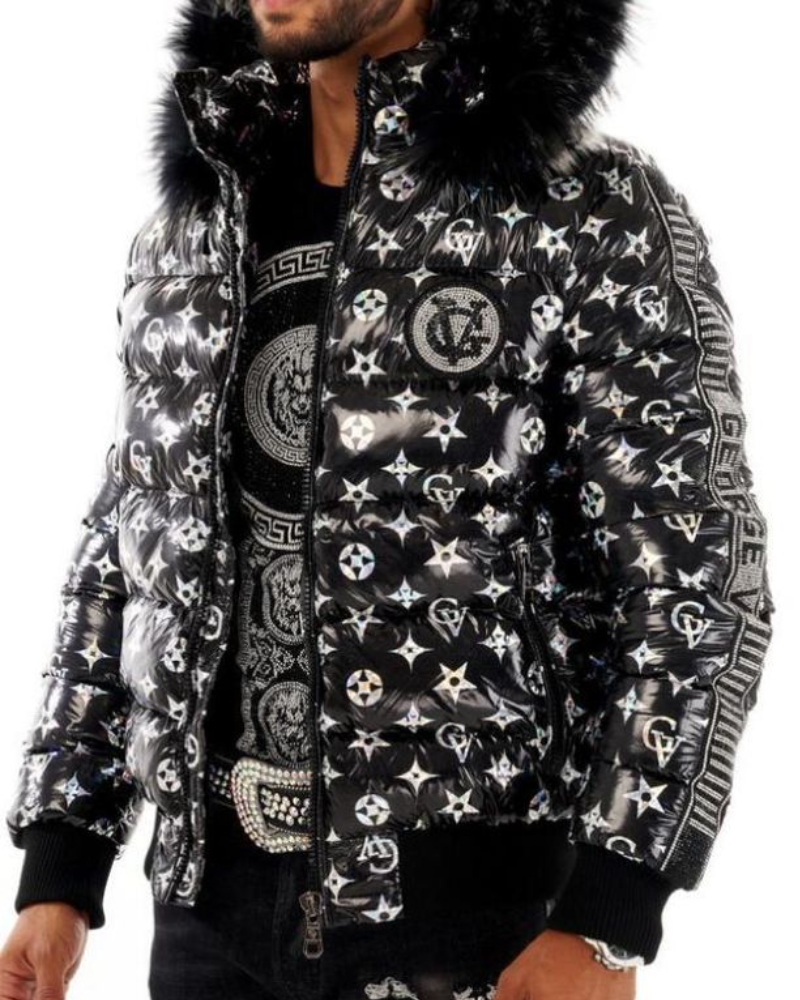 Paris Bomber Black Puffer Jacket