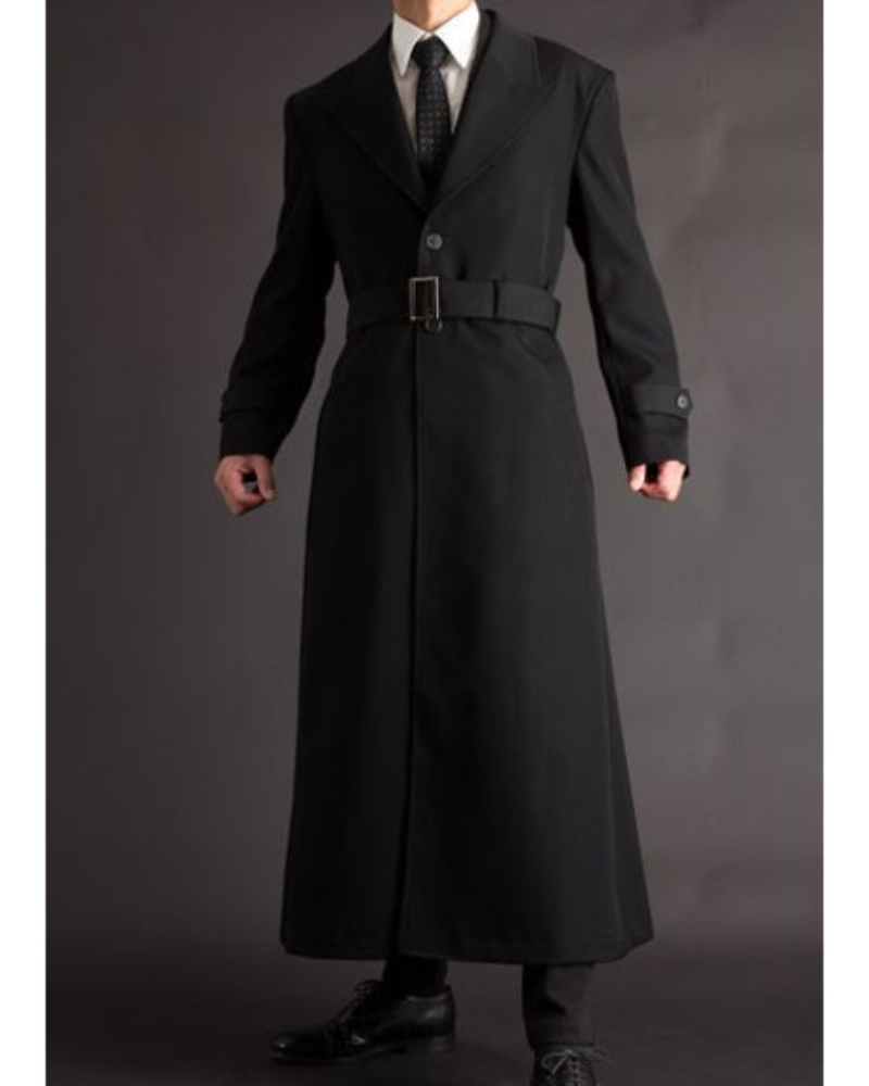 Napoleon Style French Militry Black Trench Coat - Celebrity Jacket