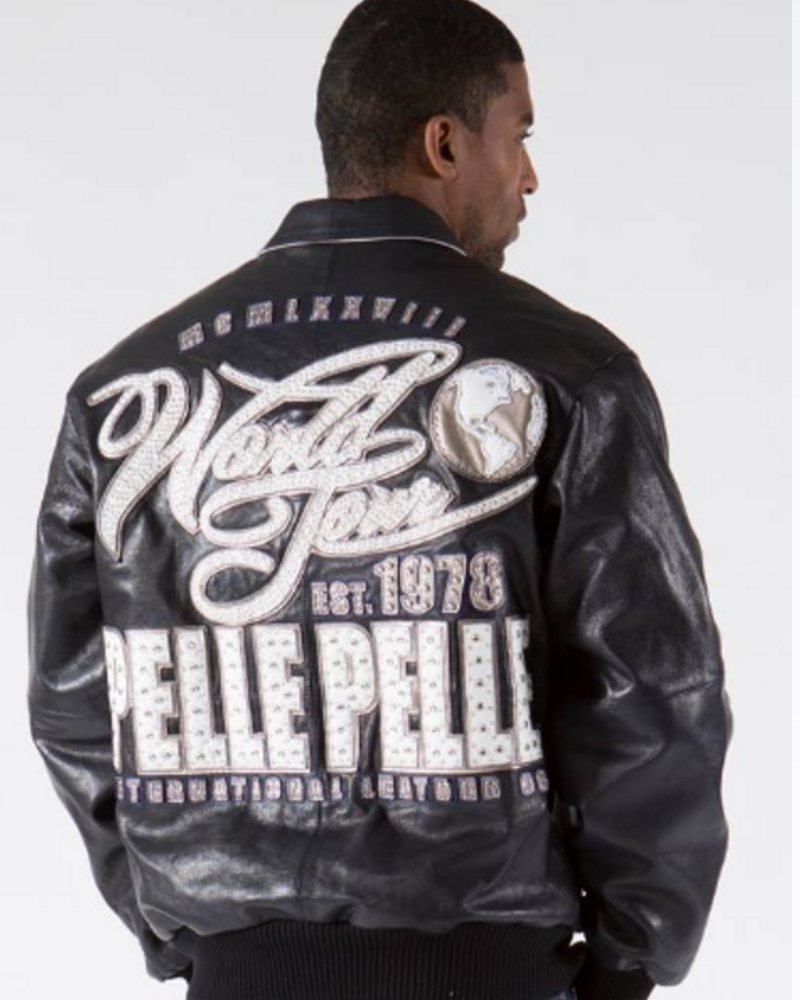 Pelle Pelle World Tour Navy Sienna Leather Jacket