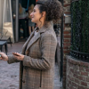 I Want You Back 2022 Jenny Slate Plaid Coat