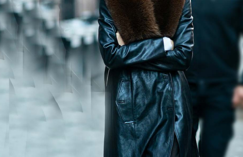 Kendall Jenner Leather Shearling Coat