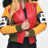 Ladies Eight Ball Faux Leather Bomber Jacket