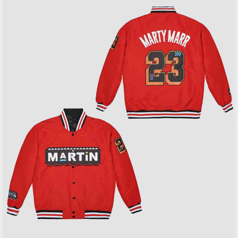 Martin Marty Marr #23 Red Varsity Jacket