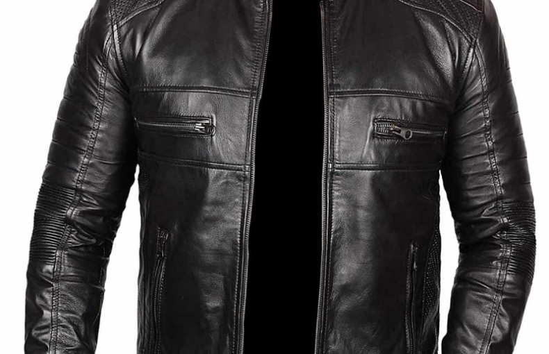 Men Black Johnson Leather Jacket