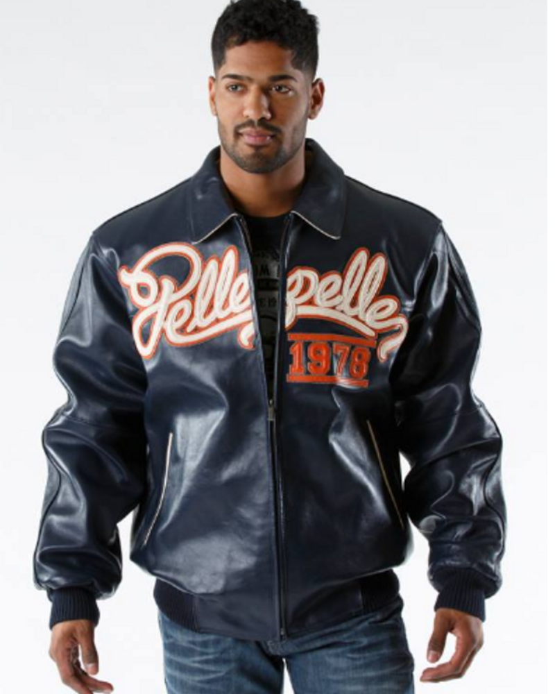 Pelle Pelle 35th Anniversary Navy Plush Leather Jacket