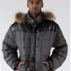 Pelle Pelle Shield Yoke Fur Gray Nylon Jacket
