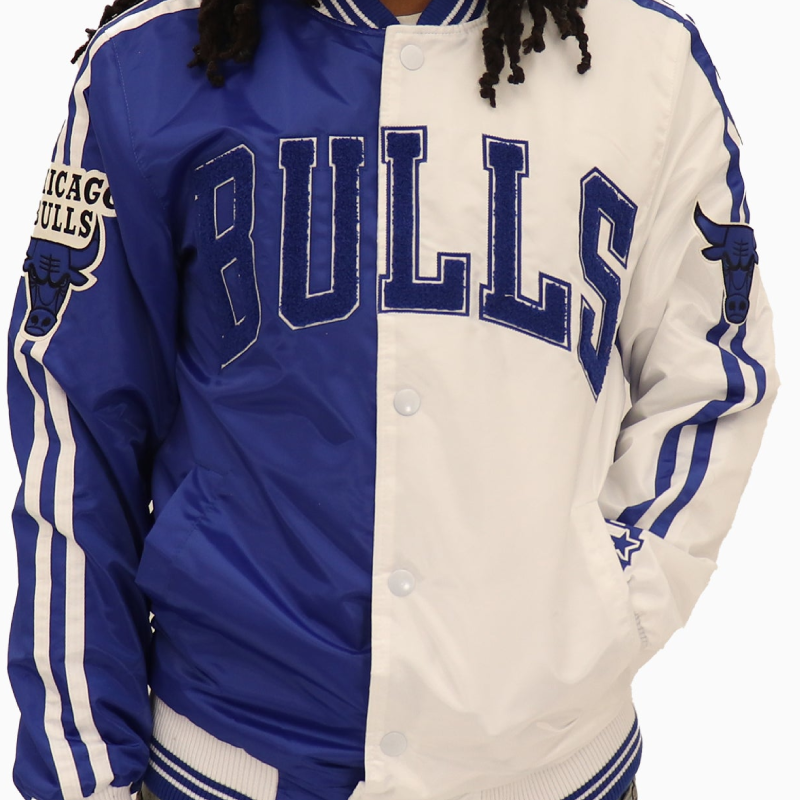 Chicago Bulls NBA Blue Satin Jacket