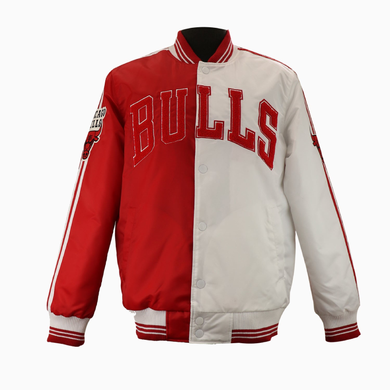Chicago Bulls NBA Varsity Satin Red Jacket