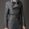 BURBERRY STYLE GREY TRENCH COAT