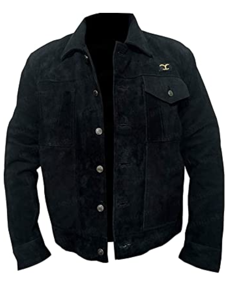 Cowboy Style Black Cotton Jacket