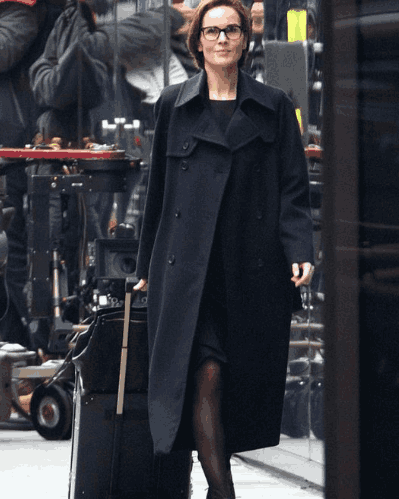 Anatomy of a Scandal Michelle Dockery Black Trench Wool Coat