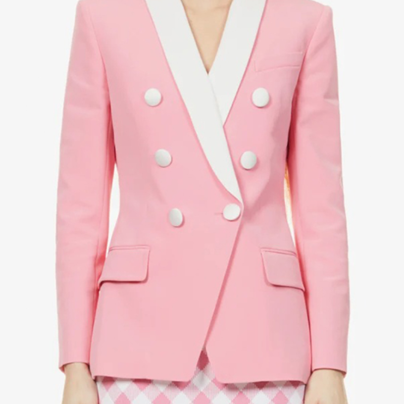 Bel-Air Hilary Banks Pink Double Breasted Blazer