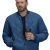 Chris Evans Hyundai Sonata Super Bowl Commercial 2020 Ad Blue Quilted Bomber Jacket