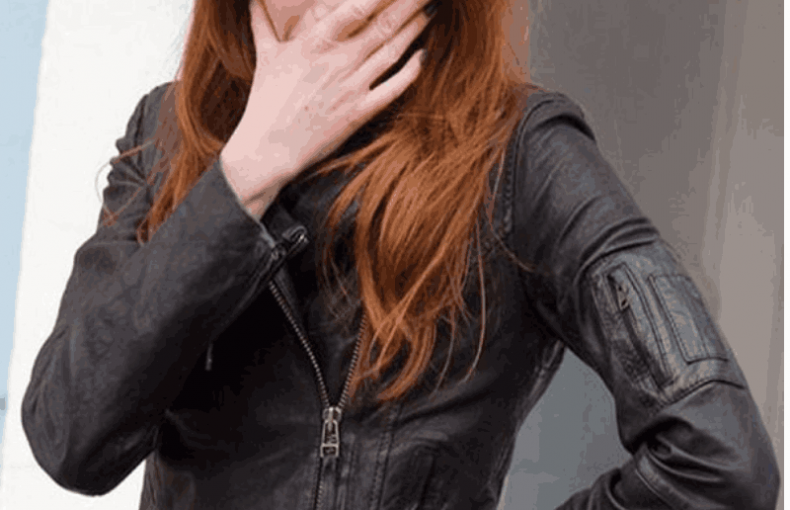 Karen Gillan Doctor Who Amy Pond Black Leather Jacket