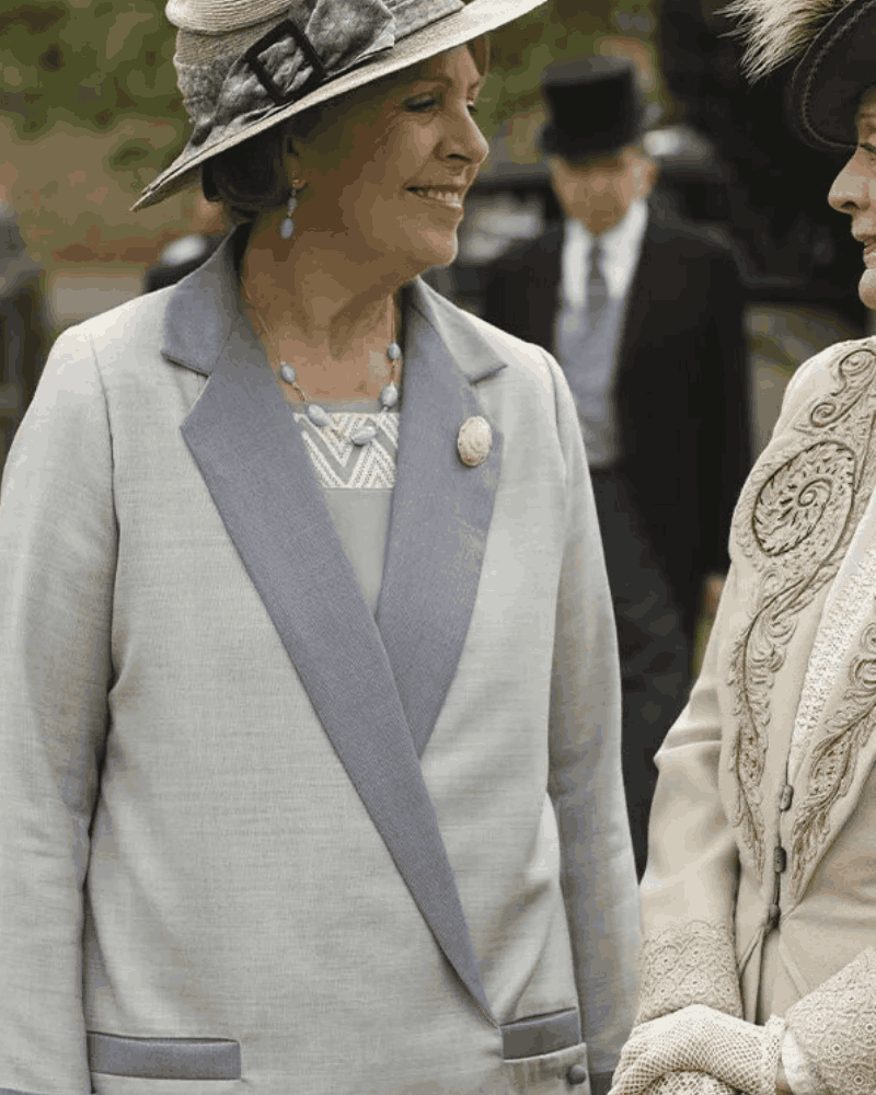 Penelope Wilton Downton Abbey: A New Era 2022 Grey Coat