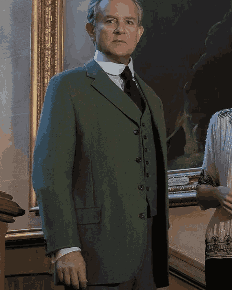 Downton Abbey A New Era Hugh Bonneville Green Coat