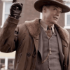 Dick Wickware Fargo Season 04 Timothy Olyphant Cotton Brown Long Trench Shearling Coat