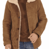 Man Classic Suede Leather Shearling Brown Jacket