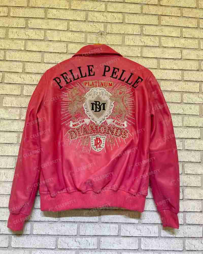 Pelle Pelle Pink Diamonds Made for Queen Leather Jacket