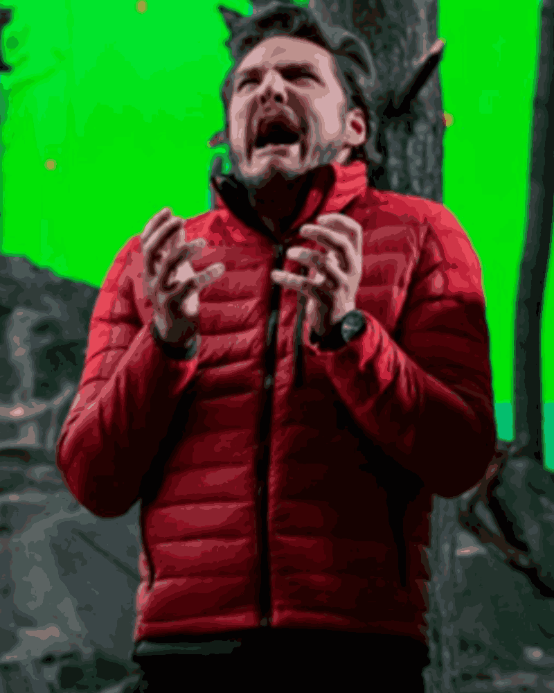 The Bubble Pedro Pascal Red Puffer Jacket