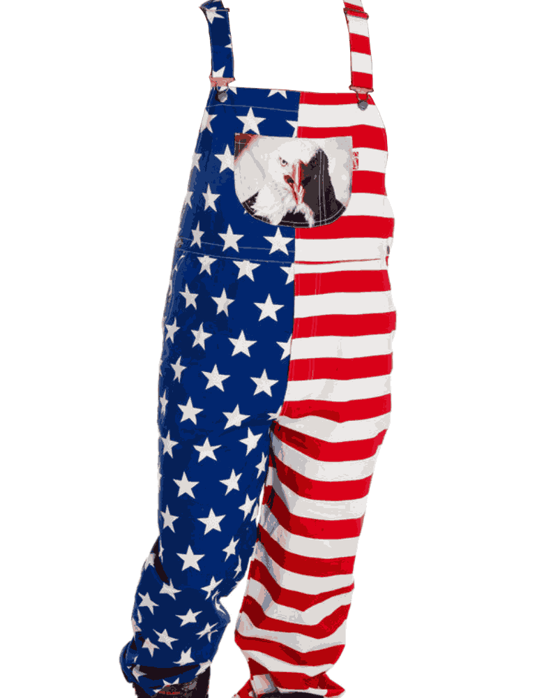 The Screamin Eagles American Flag Overalls Unisex