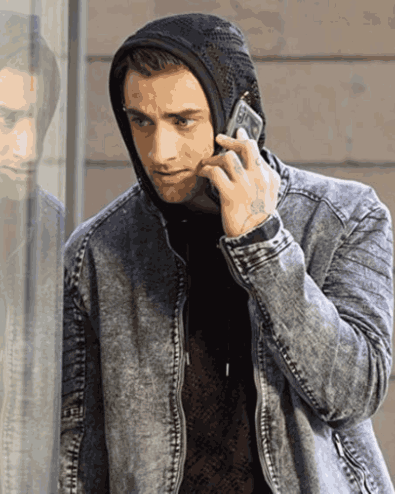 Themo Melikidze TV Series The Rookie Serj Derian Denim Grey Jacket