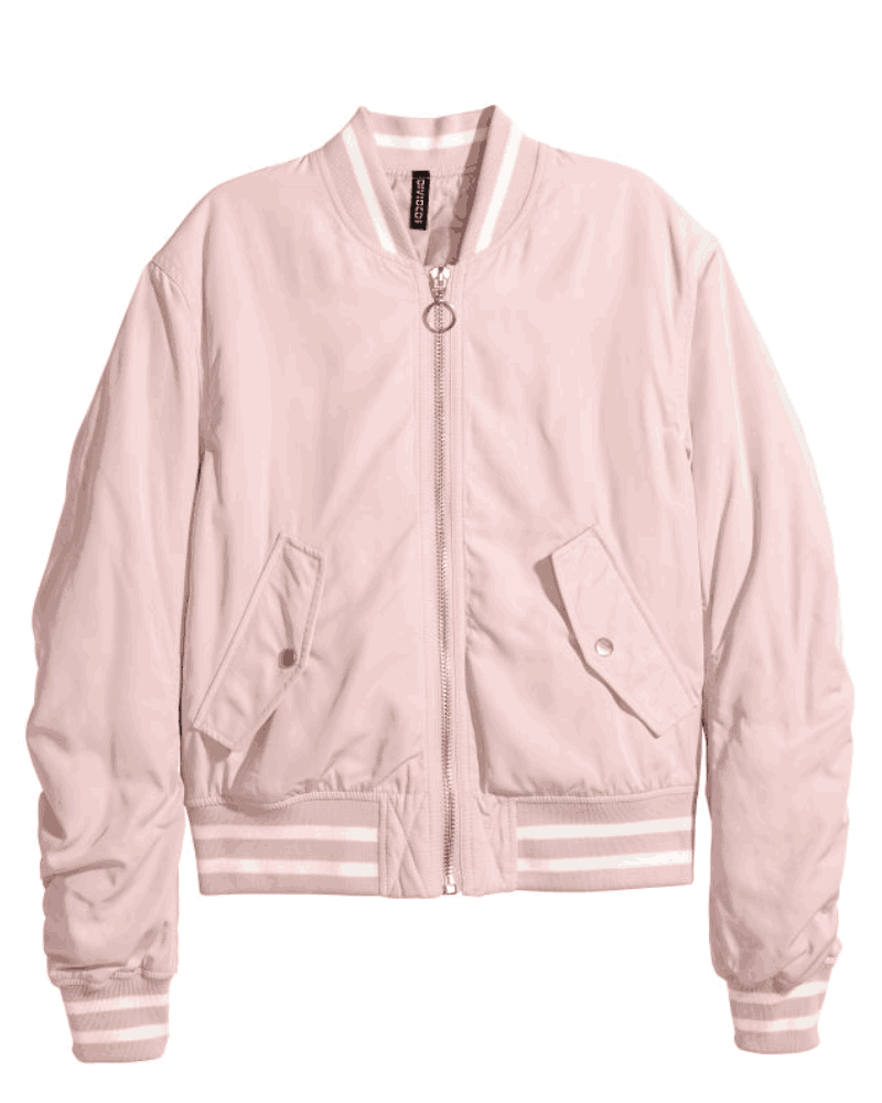 Pink Bomber Jacket For Women