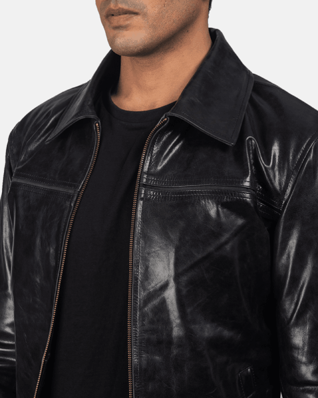 Mystical Black Men's Leather Jacket