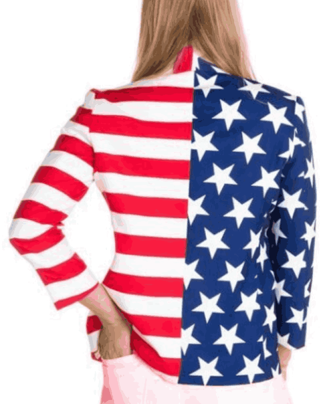 American Flag Independence Day Women Blazer