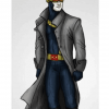 Cyclops Gray Trench Leather Coat