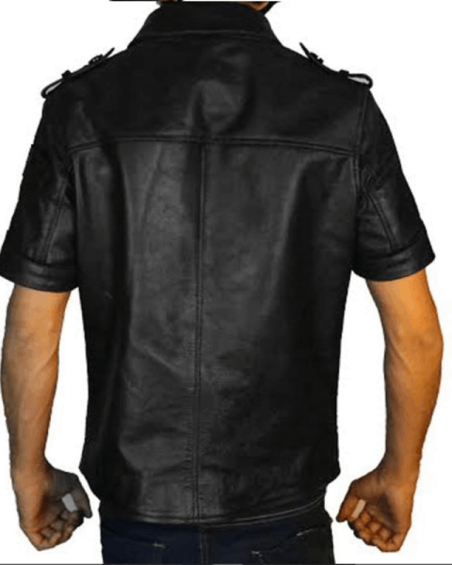 Final Fantasy XV Video Gaming Gladiolus Amicitia Black Leather Jacket