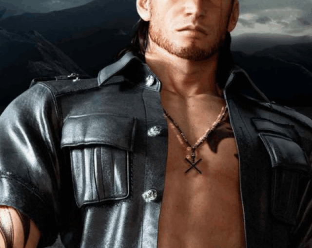 Final Fantasy XV Video Gaming Gladiolus Amicitia Black Leather Jacket