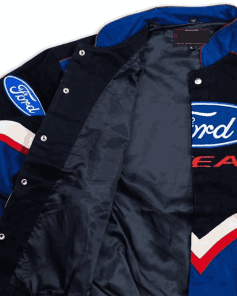 Blue Vintage Ford Racing Jacket