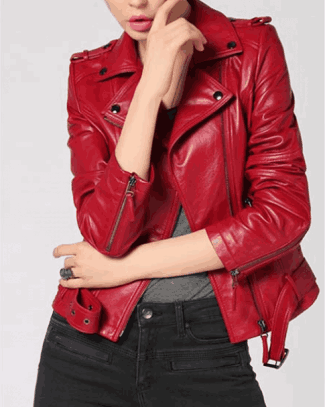 Kathryn Newton Freaky Millie Red Leather Jacket