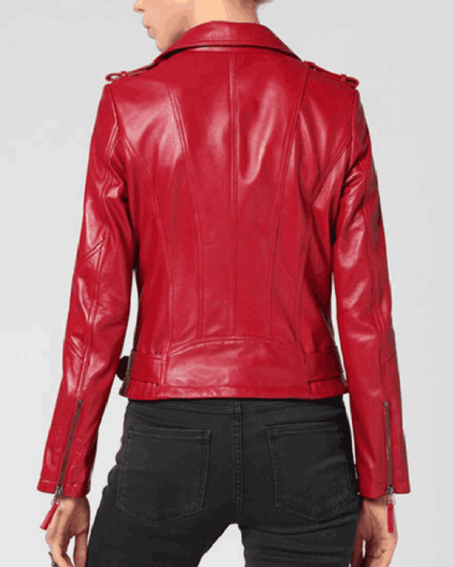 Kathryn Newton Freaky Millie Red Leather Jacket