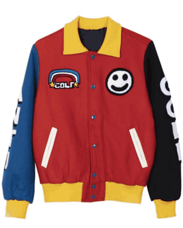 Primary Golf Wang Varsity Bomber Multi-Color Wool Jacket
