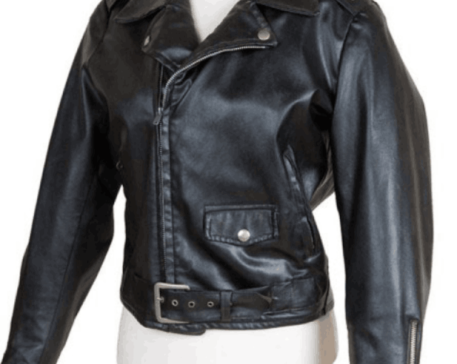 Grease Sandy Motorcycle Black Leather Jacket