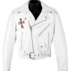 Guns N Roses Paradise City White Motorcycle Leather Jacket