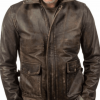 Raiders of The Lost Ark Indiana Jones Vintage Brown Leather Jacket