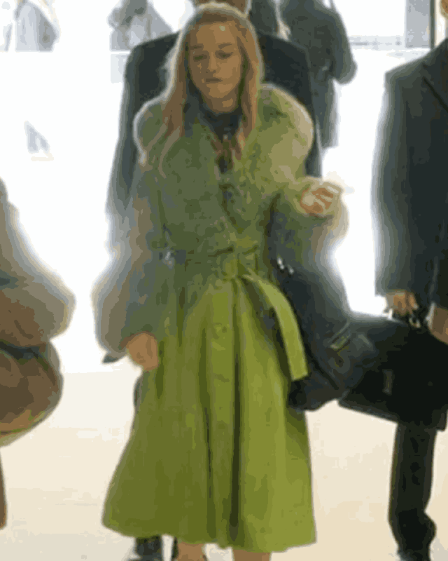 Julia Garner Inventing Anna Green Long Fur Coat
